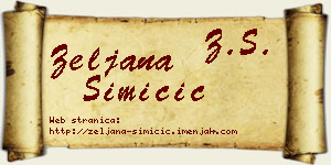Željana Simičić vizit kartica